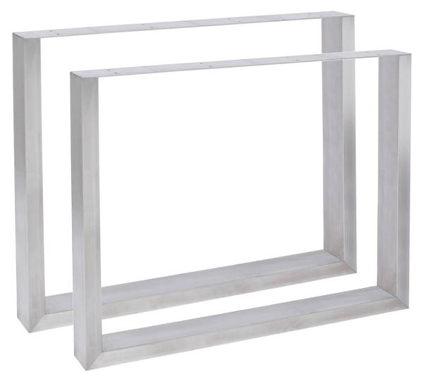 Tafelpoten Velden set van 2 grijs - metaal - 8 x 72 x 90 cm