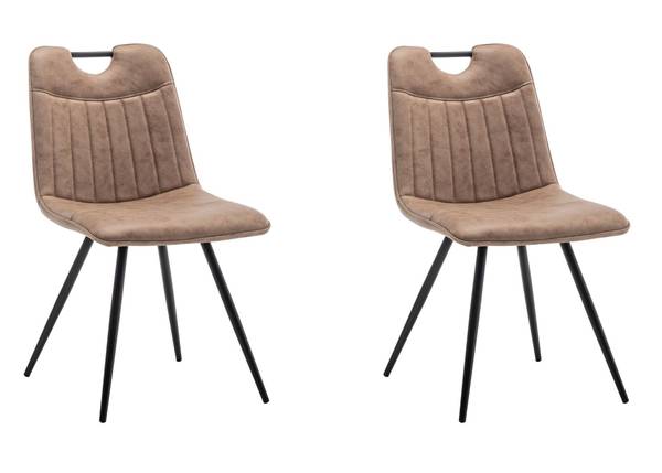 Esszimmerstühle Leon Microfaser 2st Taupe