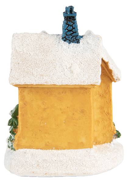 Haus mit LED Mainz Gelb - Kunststoff - 6 x 9 x 6 cm