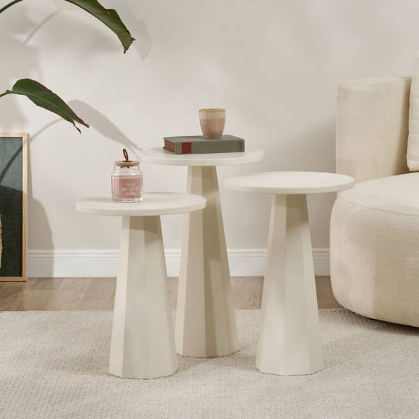 Tisch LILYUM Weiß - Holzwerkstoff - 35 x 57 x 35 cm