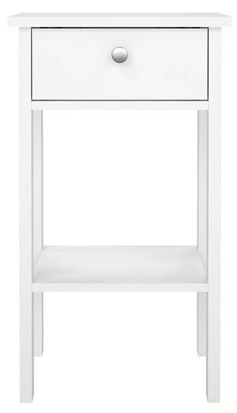 Nachttisch Madrid Weiß - Holzwerkstoff - 40 x 71 x 35 cm