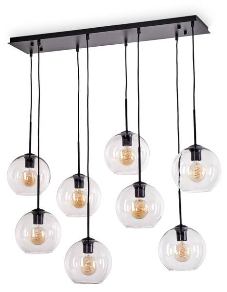 Deckenleuchte Cesaro Aluminium - Klarglas - 50 x 143 x 90 cm