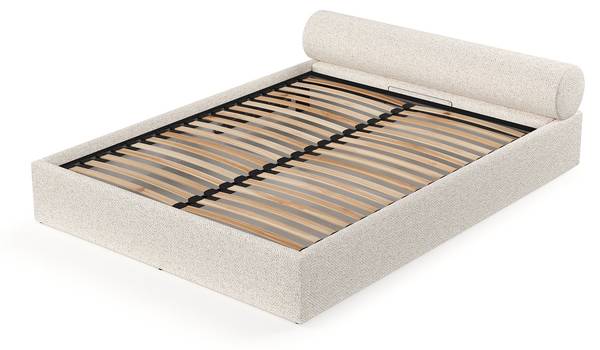 Polsterbett SOLVO mit Stauraum Blur Creme - Liegefläche Breite: 160 cm