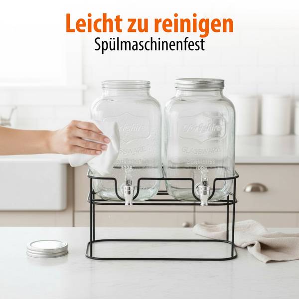 Getränkespender MECUDR151008 Glas - 17 x 33 x 33 cm