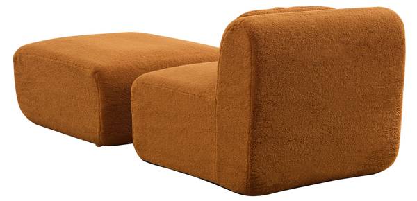 Modulares Sofa Mir-Edg Braun - Textil - 79 x 71 x 177 cm
