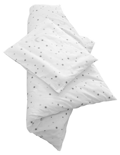 Set de Berceau 2-pièces Sternenzauber Blanc - Coton - 80 x 1 x 80 cm