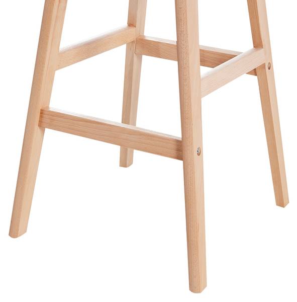 Set van 2 barstoelen MICCO beige - bruin - grijs - textiel - 42 x 85 x 46 cm