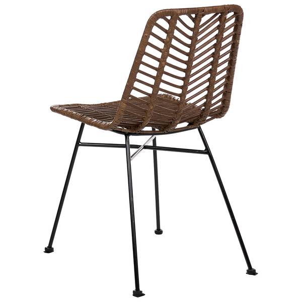 Chaise de salle à manger DILLEY Noir - Marron
