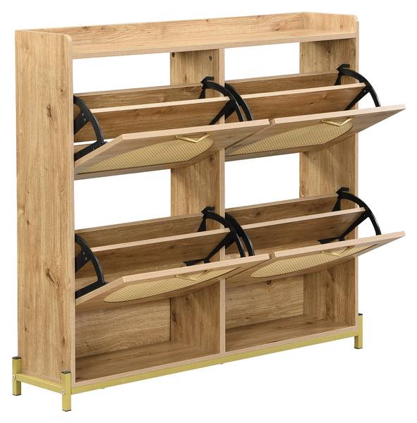 Schuhkipper Oxidant Braun - Holzwerkstoff - 109 x 100 x 24 cm