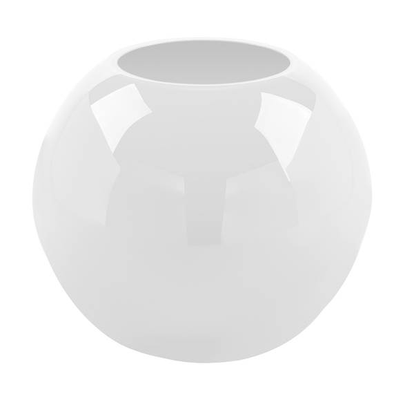 Vase Moon Weiß - Glas - 16 x 13 x 16 cm