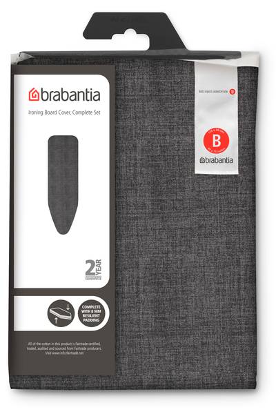 Bügeltischbezug B Schwarz - Textil - 52 x 1 x 135 cm