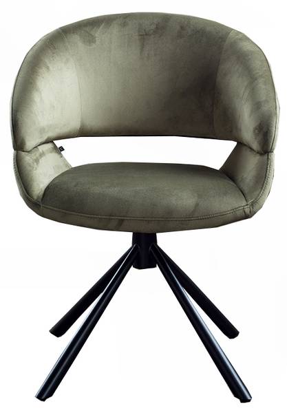 Chaise de salle à manger LARA Vert foncé
