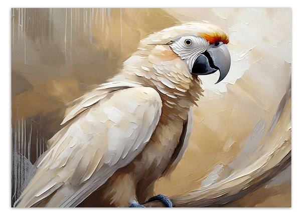 Fototapete Papagei Vögel gemalt 100 x 70 cm