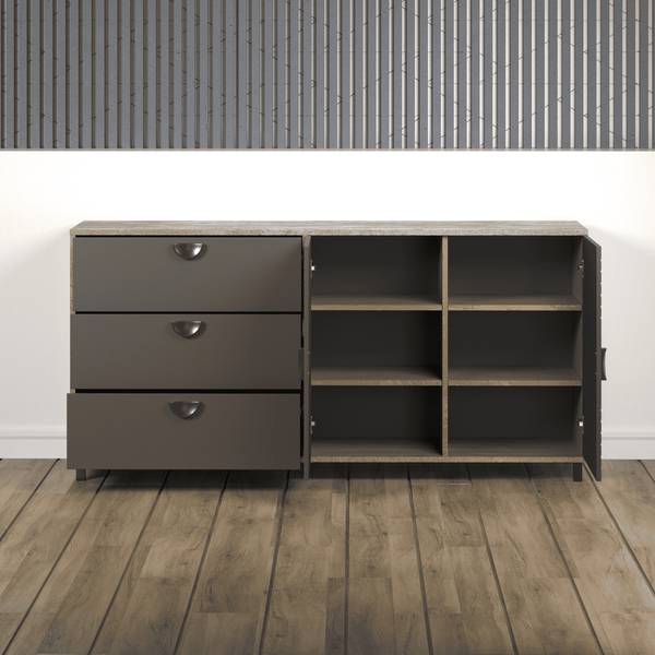 Sideboard FUSION Braun - Holzwerkstoff - 42 x 86 x 176 cm