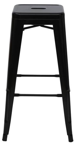 Barhocker A73 Metall (4er-Set) Schwarz