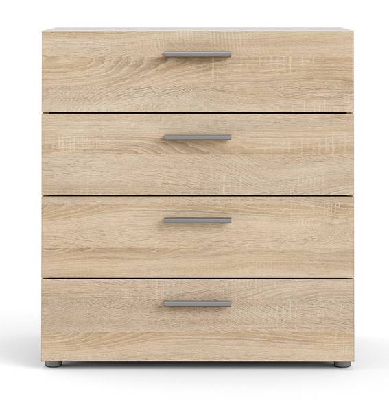 Kommode Petra Braun - Holz teilmassiv - 80 x 68 x 40 cm