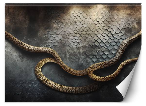Fototapete Schlange 3D 450 x 315 cm