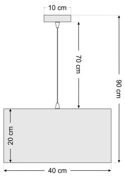 Hängeleuchte Bear Light, Faux fur 40 x 20 x 90 cm