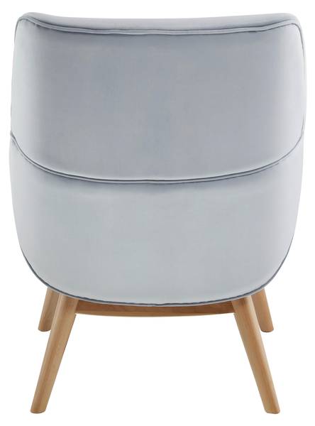 Ohrensessel FELIA Grau - Samt - 71 x 93 x 79 cm