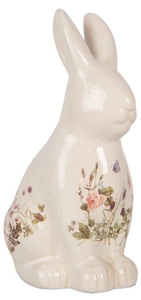 Decoratie Beeld Konijn Easter&Eden beige - keramiek - 12 x 28 x 16 cm