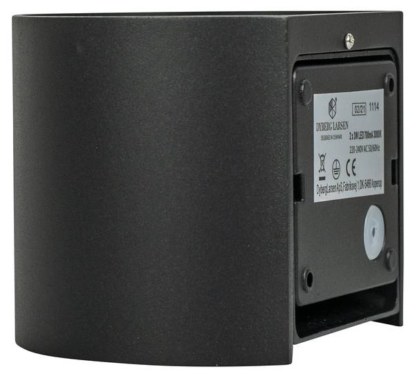 Außenwandleuchte Mars Schwarz - Glas - Metall - 12 x 11 x 14 cm