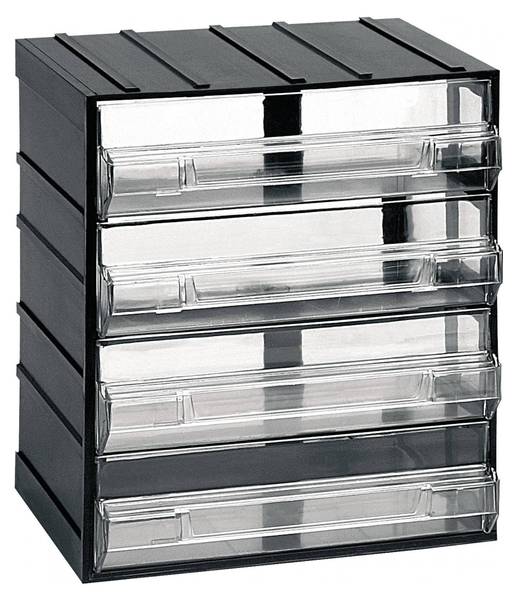 2-türiger Mehrzweckschrank  Tienen Grau - Kunststoff - 15 x 23 x 19 cm
