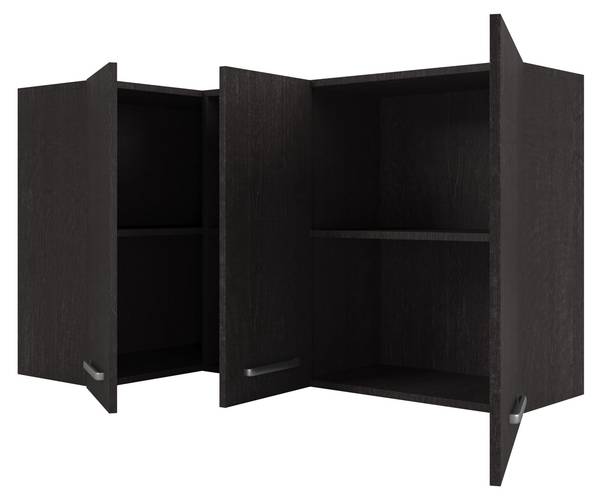 Küchenoberschrank Modul O14 Schwarz - Holzwerkstoff - 70 x 77 x 130 cm