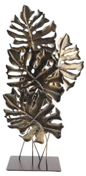Ornament auf Basis für Innen auf Stand Braun - Metall - 13 x 58 x 33 cm