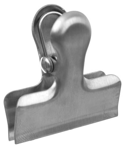 Verschlussclips aus Edelstahl 3er Set Silber - Edelstahl - 2 x 4 x 4 cm