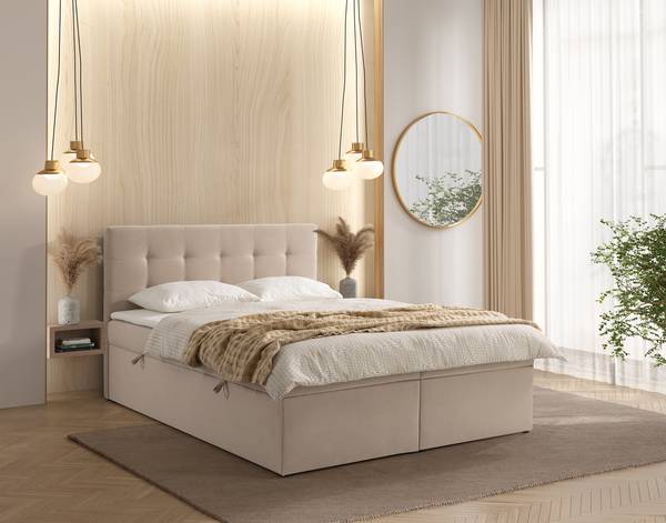 Boxspringbett RONNEO Samt - 180 x 110 x 212 cm