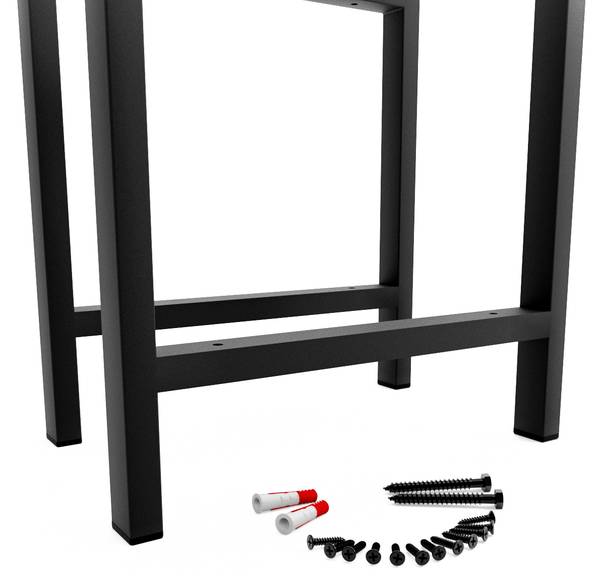 Waschtisch Gestell DONAU 2er Set Schwarz - Tiefe: 45 cm