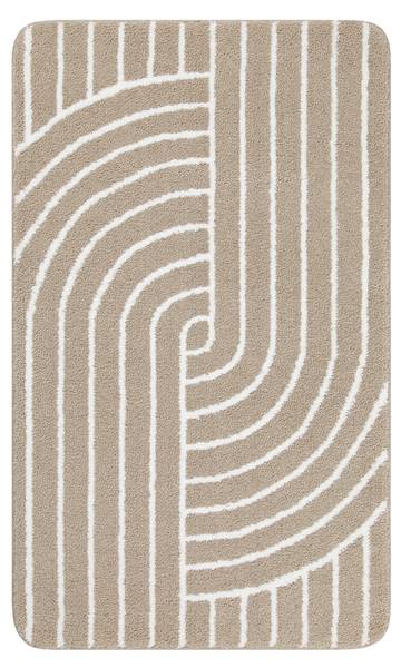 Badteppich Hilda Beige - Polyester - 70 x 2 x 120 cm