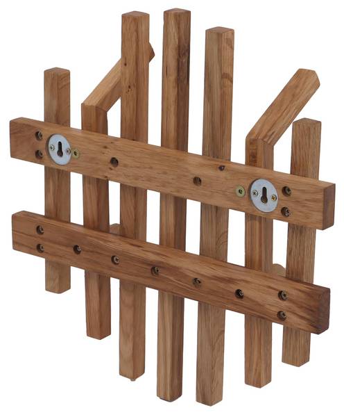 Garderobenpaneel P57 (3er-Set) Braun - Eiche - 38 x 40 x 12 cm
