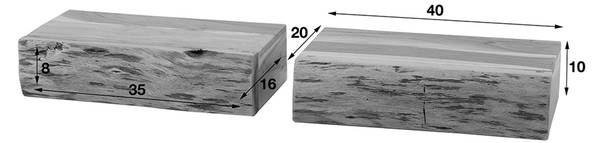 Nachttisch SESA 2er Set Braun - Massivholz - 40 x 10 x 20 cm