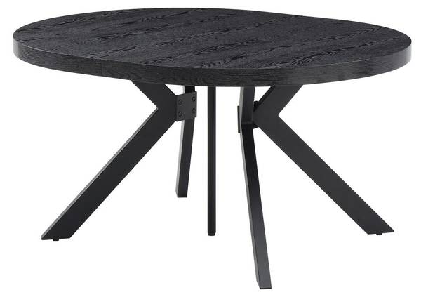 Ausziehbarer Tisch KOMONI Schwarz - Holz teilmassiv - 120 x 76 x 300 cm