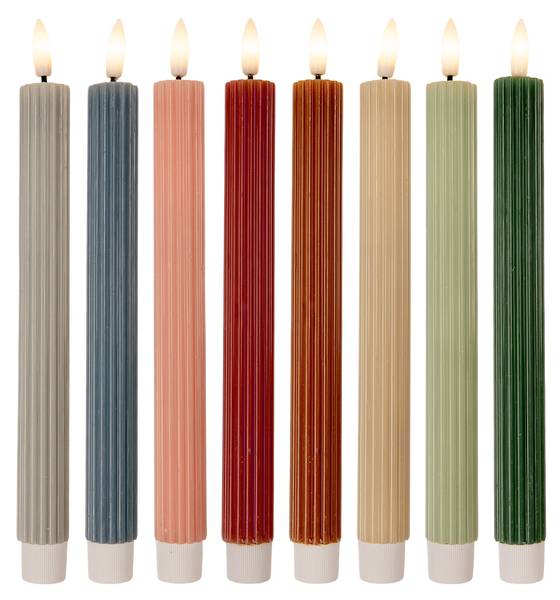 LED-Stabkerzen 2er-Set WINTERWONDERLAND Blau - Wachs - 2 x 25 x 2 cm