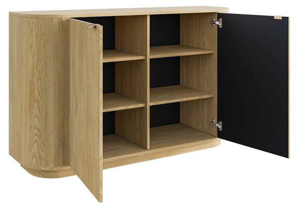 DRESSOIR CORU bruin - aluminium - melamine - 140 x 91 x 39 cm