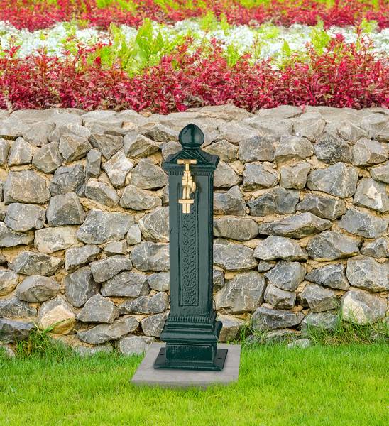 Fontaine extérieure de jardin Vert foncé - Doré