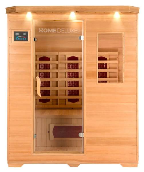 Infrarotkabine REDSUN L Braun - Holz teilmassiv - 153 x 190 x 110 cm