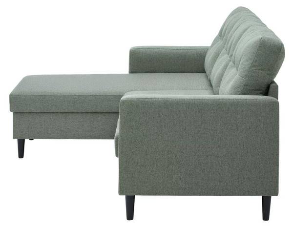 Ecksofa BERGEN Grün - Holzwerkstoff - Metall - Textil - Holz teilmassiv - 192 x 82 x 138 cm