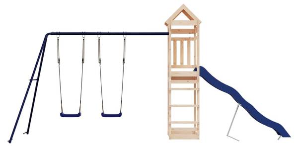 Speelhuis 3028864 bruin - massief hout - 185 x 238 x 477 cm