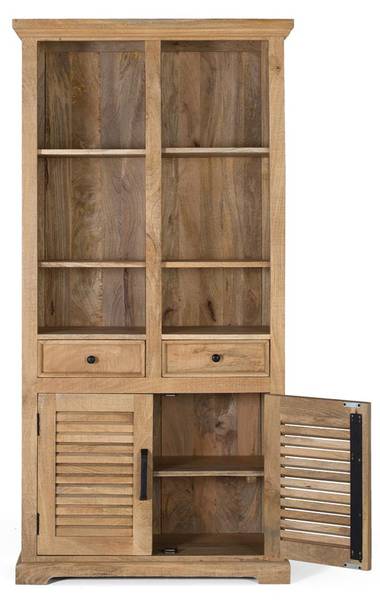 Buchhandlung 1812 Braun - Massivholz - 40 x 180 x 90 cm