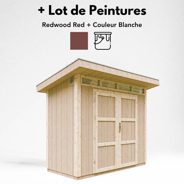 Gartenhaus mit Boden M901AR Rot
