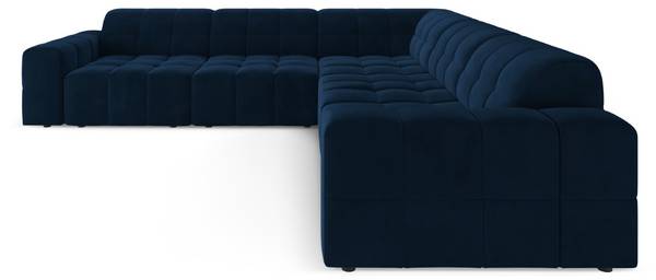 Ecksofa CHICAGO Hochglanz Nachtblau