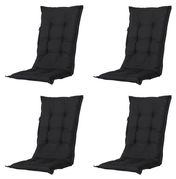 Gartenstuhlkissen Panama 4er-Set Schwarz - Höhe: 7 cm