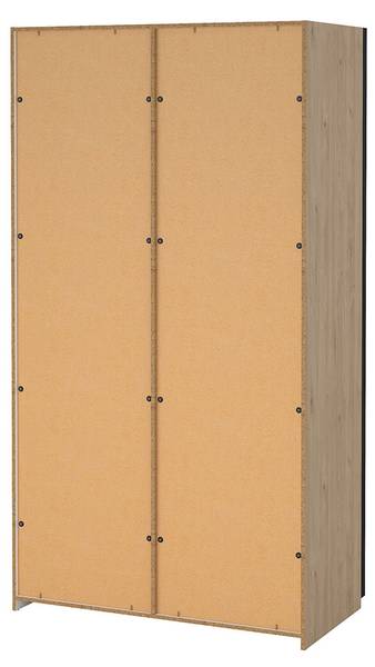 Schiebetürenschrank Como (2-türig) Braun - Holzwerkstoff - Textil - 119 x 221 x 67 cm