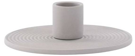 Kerzenhalter Dian Grau - Holz teilmassiv - 12 x 4 x 12 cm