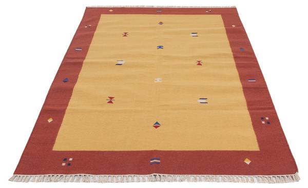Kurzflorteppich Modern Gelb - Naturfaser - 170 x 1 x 240 cm