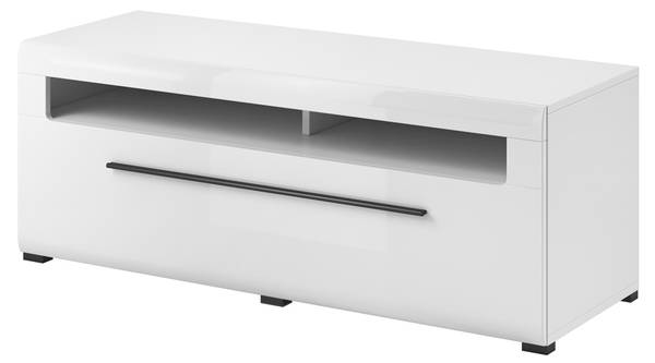 Lowboard TURDA-83-67 mit LED Weiß - Breite: 160 cm
