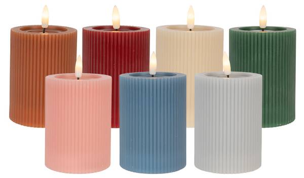 LED-Kerze COSY CHRISTMAS Braun - Wachs - 8 x 13 x 8 cm